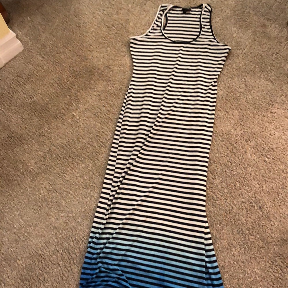 Knit Maxi striped ombré dress